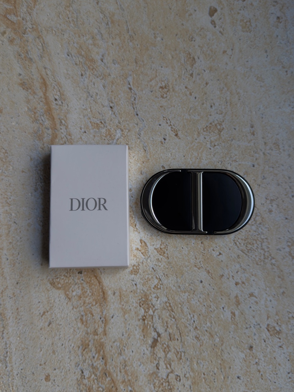Dior Inspired Phone Mirror / Phone Grip - Black